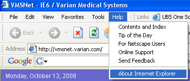 Click Help->About Internet Explorer