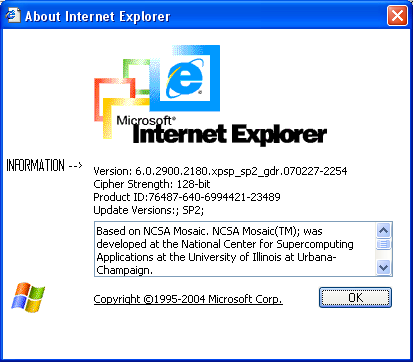 Version is the information you are looking for.